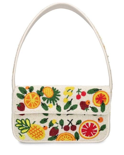FRUITS DESIGN EMBELLISHED SHOULDER BAG