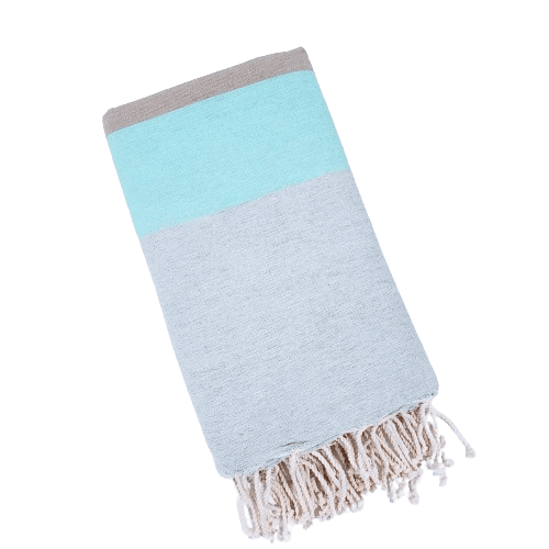 AMRITA DOUBLE PINK WITH GREY STRIPES TURKISH TOWELS