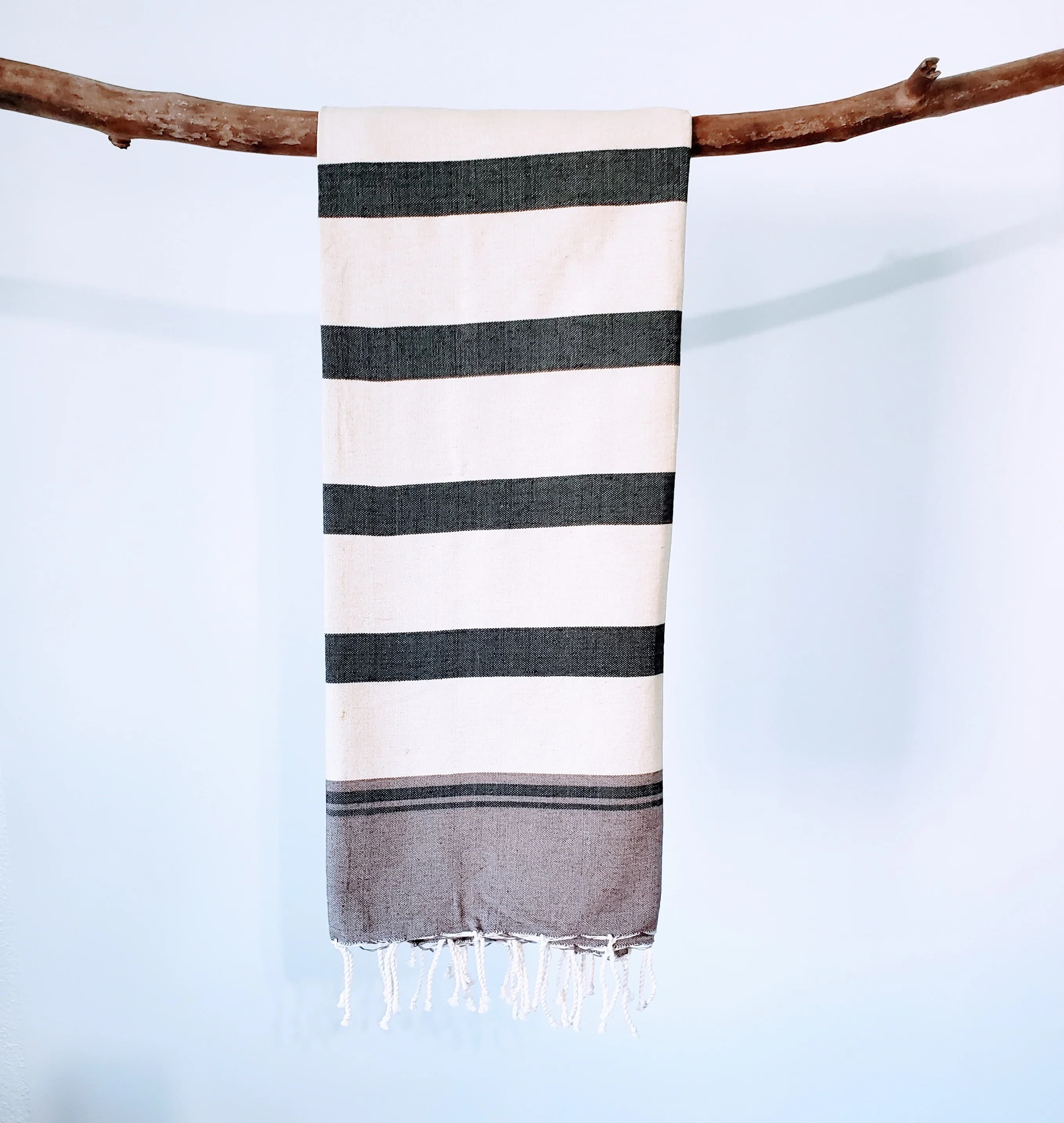 BHAVYA NUTMEG SHADES STRIPES TURKISH TOWEL