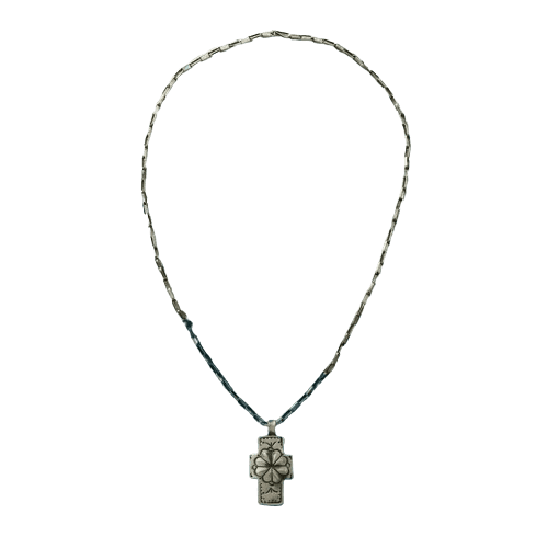 SILVER CROSS PENDENT NECKLACE