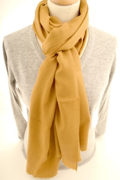 Kashmir Goldenrod Merino Wool & Silk Scarf