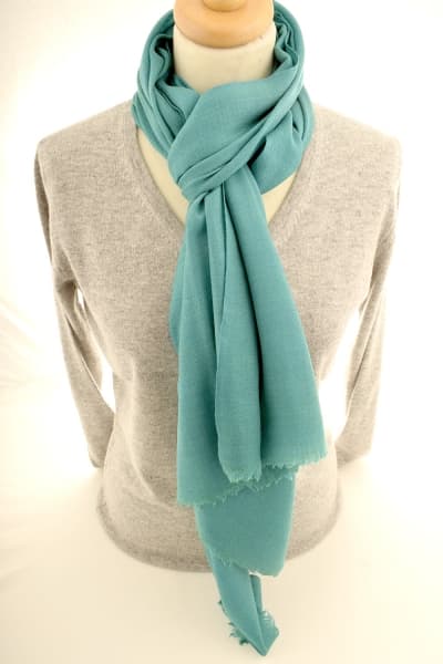 Kashmir Lagoon Merino Wool & Silk Scarf