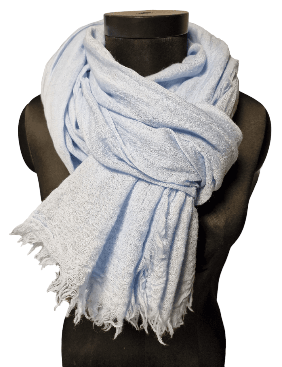 LARGE BRIGHT BLUE MERINO WOOL SCARF