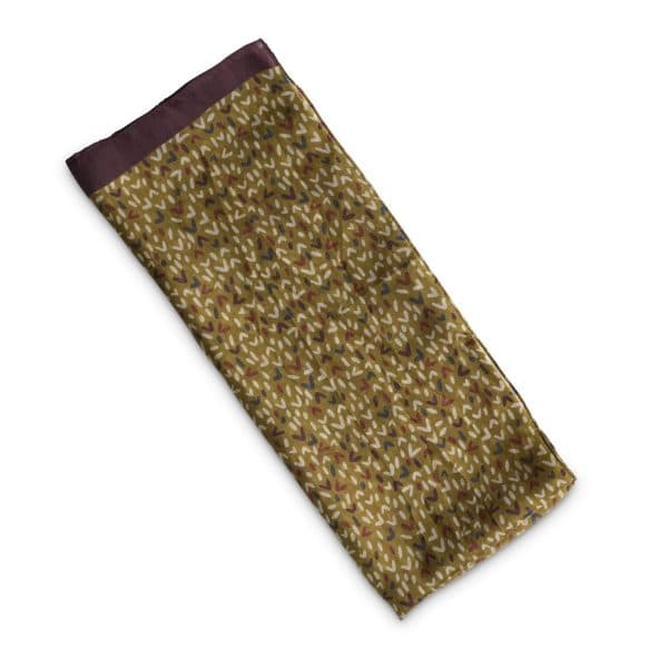 CONFETTI OLIVE PRINTED SILK SCARF