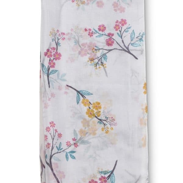 WILLOW CREAM PRINTED SILK SCARF