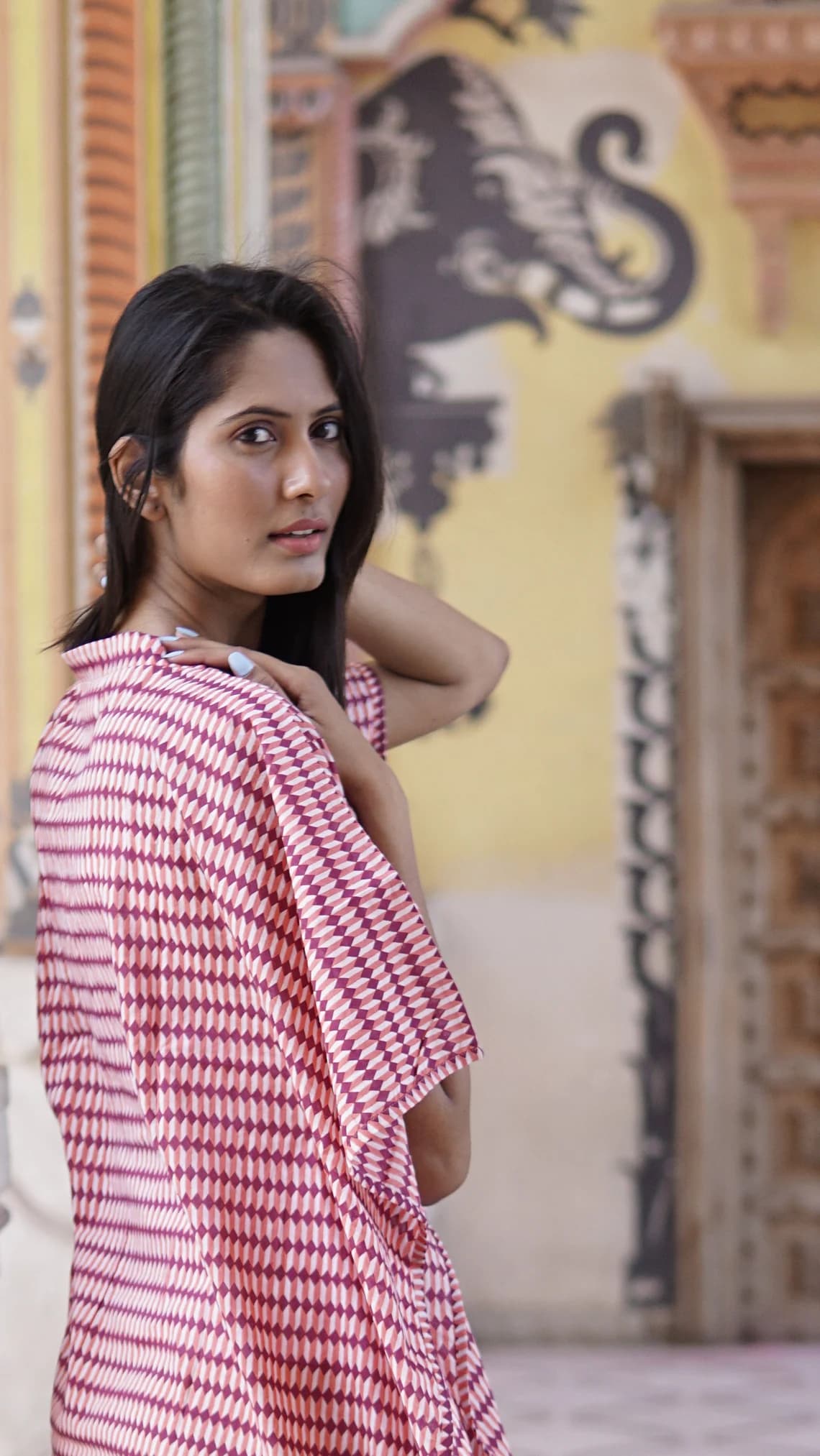 FABULOUS PINK COTTON KAFTAN