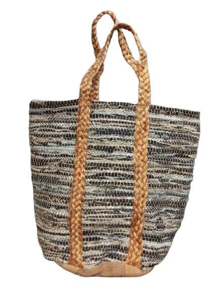 Denim Multi Cotton Chindi Beach Bag