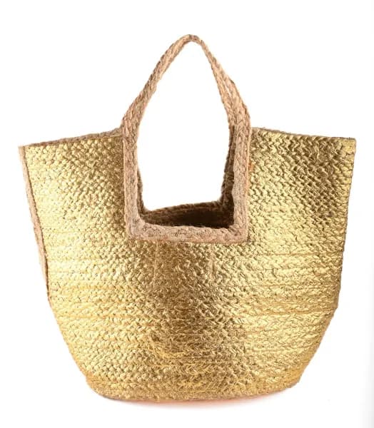 GOLD STRAW BAG