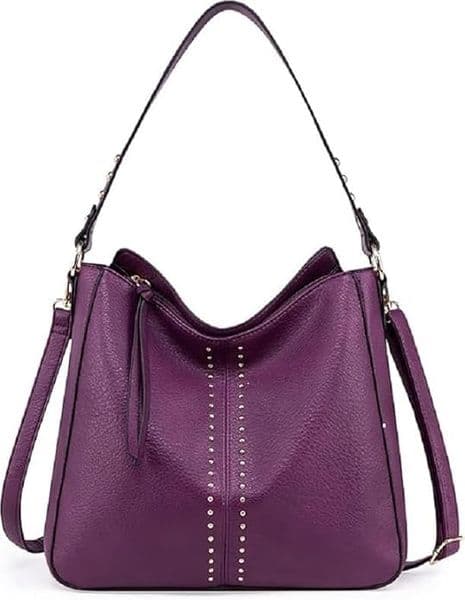 Purple color vegan pu women bag