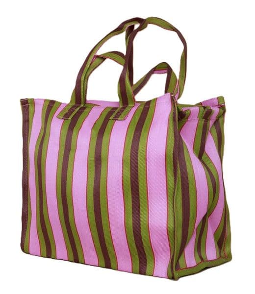 Violet Olive brown nylon grocery shopping bags