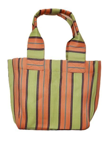 Lime Orange nylon tote bag