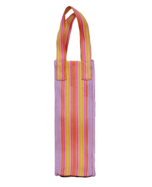 Orange lavender nylon bottle bag