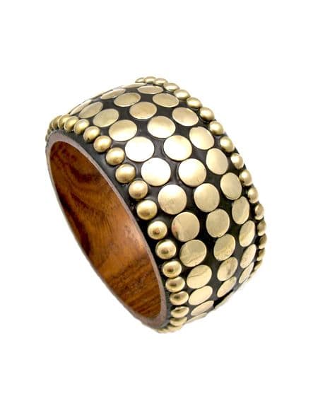 Wooden Golden and Black Bracelets