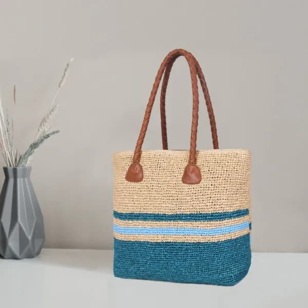 Raffia Chic Crochet Tote