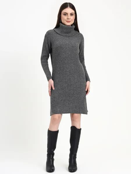 Dove Glen Turtleneck Knit Dress