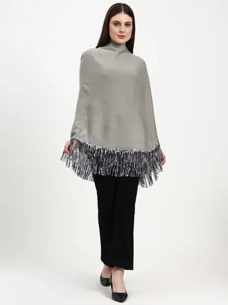 Silver Glen Fringe Wrap
