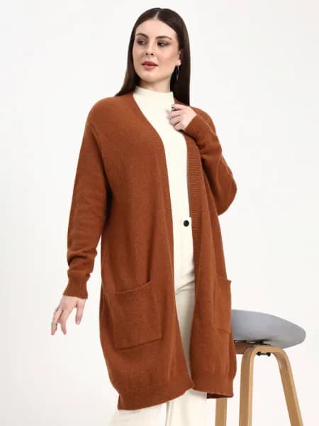 Seren Rust Long Cardigan