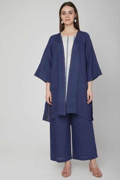 Cobalt Blue Lounge Cape + Pants