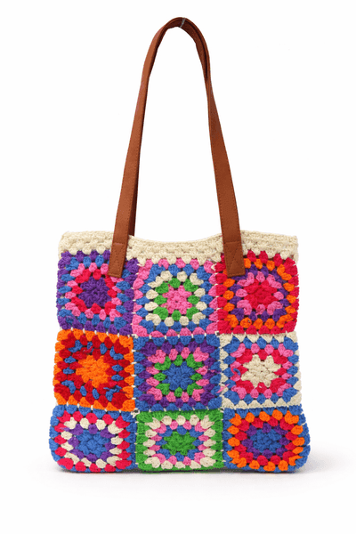Boho Bloom Granny Square Tote