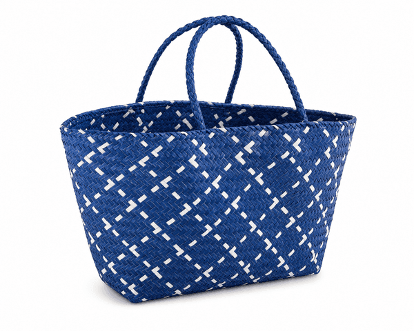 Indigo Weave Utility Tote
