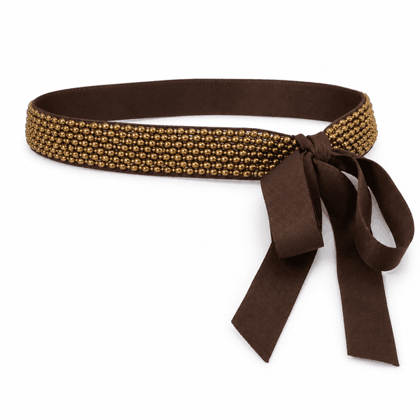 Bronze Luxe Grosgrain Belt