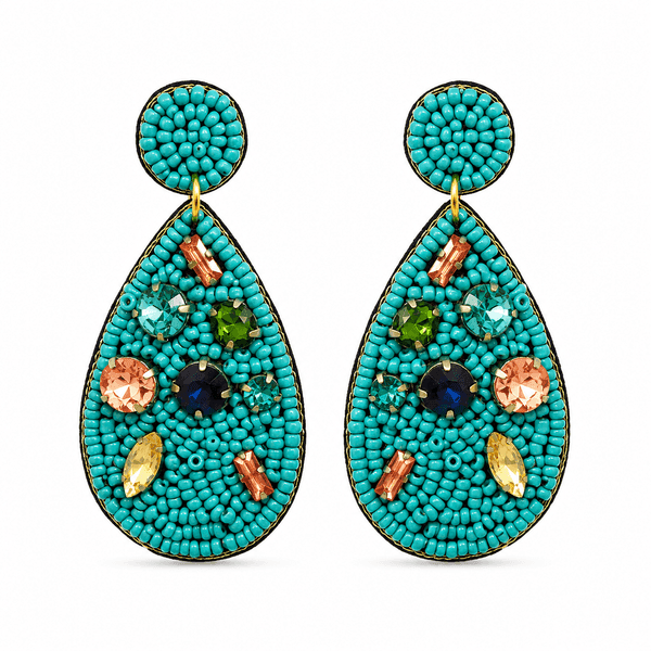 Ocean Jewel Beaded Earrings
