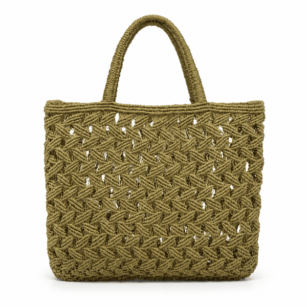 Coastal Reef Macramé Tote
