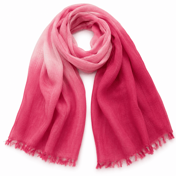 Rose Glow Ombre Linen Scarf
