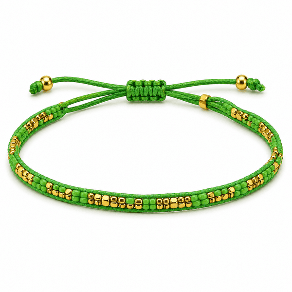Green Meadow Beaded Armband