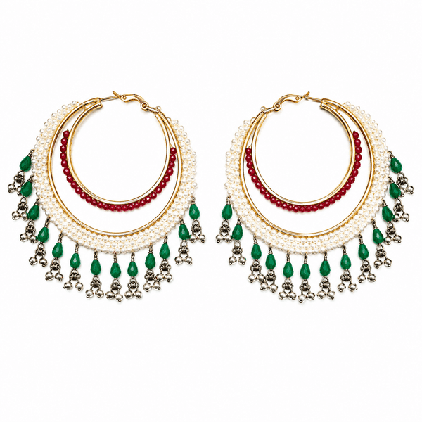 Emerald Pearl Festival Hoops