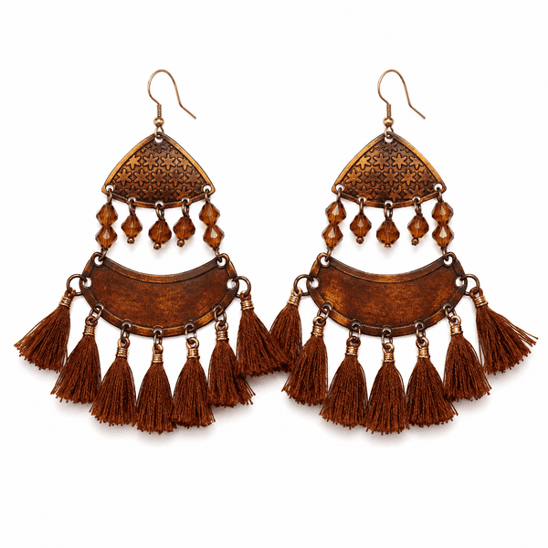Desert Tassel Statement Earrings