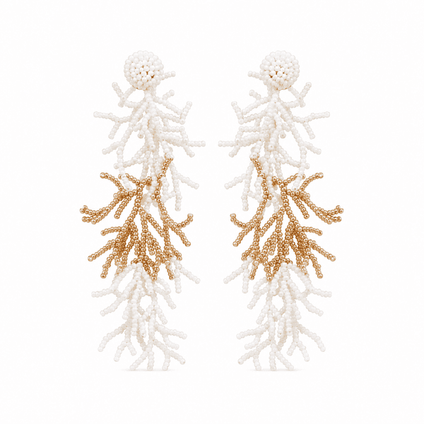 Coral Reef Seed Bead Earrings