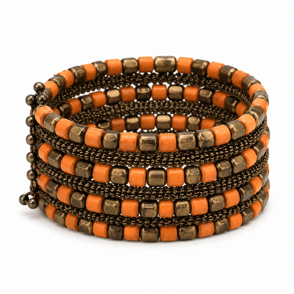 Sunset Coral Wrap Bracelet