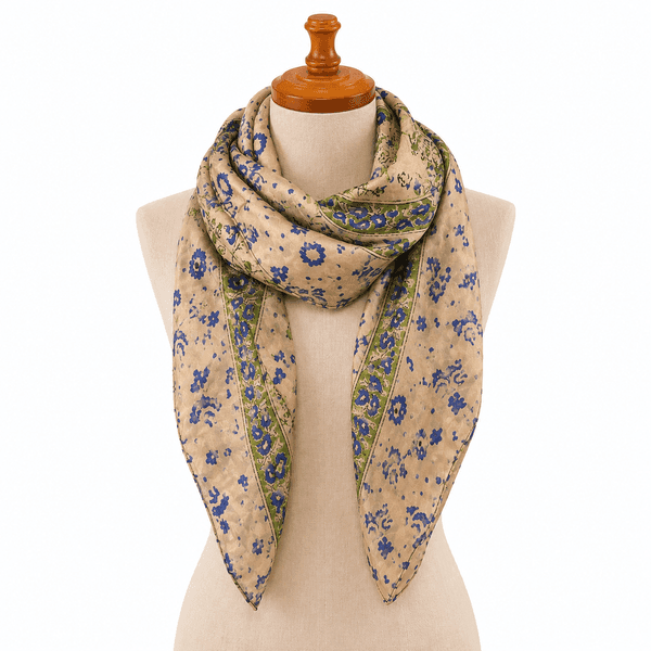 Heritage Indigo Silk Scarf