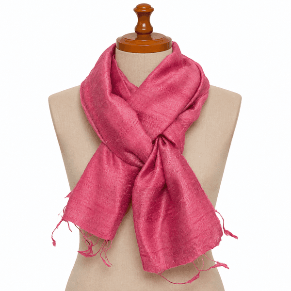 Rosewood Tussar Silk Scarf