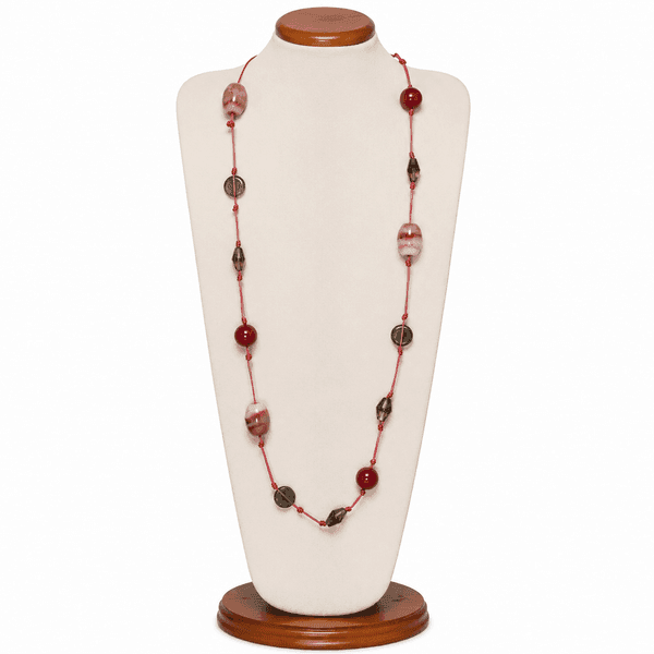 Ruby Mist Opera Necklace