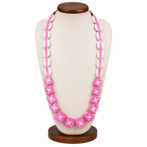 Blush Pop Geometric Necklace