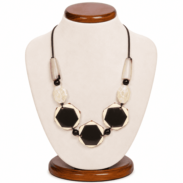 Midnight Hexa Statement Necklace
