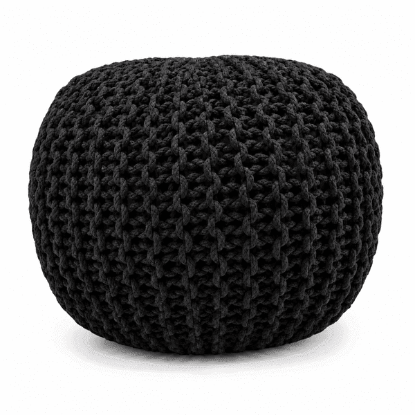 Ocean Breeze Knitted Pouf