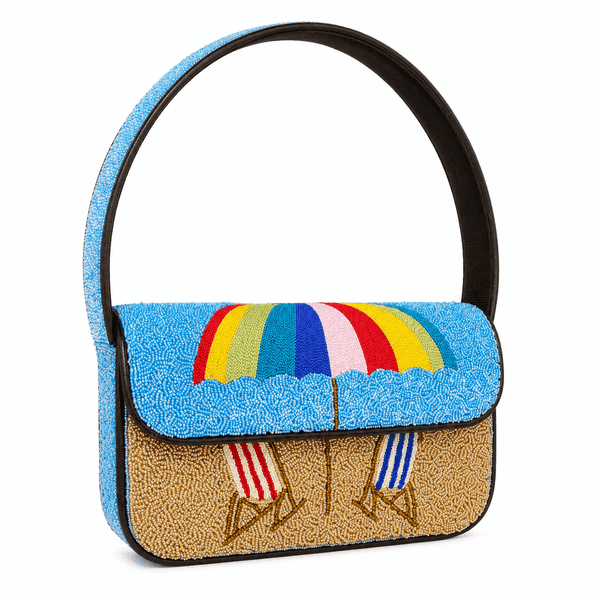 Rainbow Shore Beaded Handbag