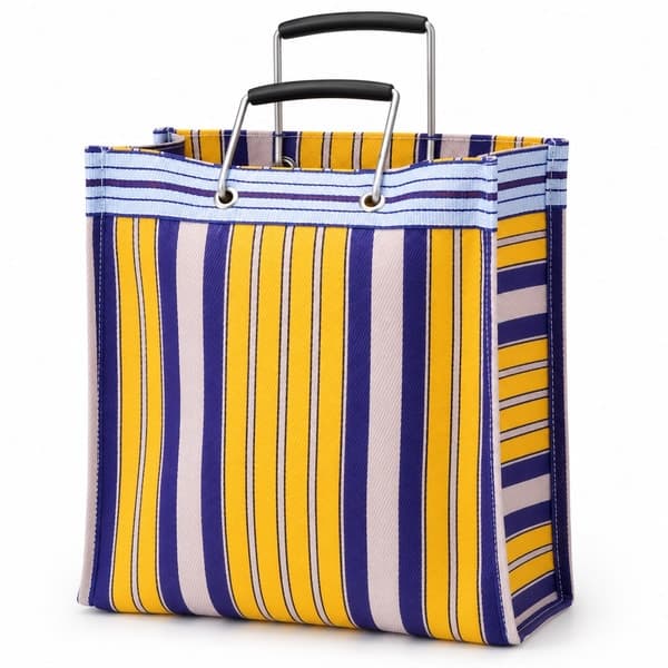 Striped Recycled Nylon Utility Tote