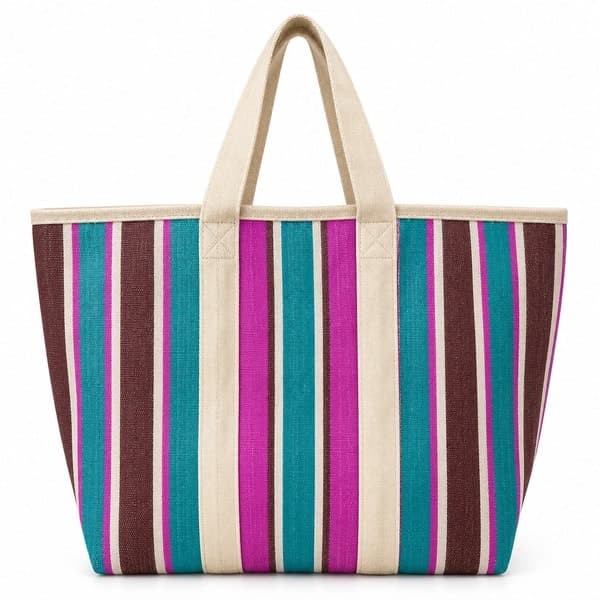 Urban Stripe Recycled Nylon Tote