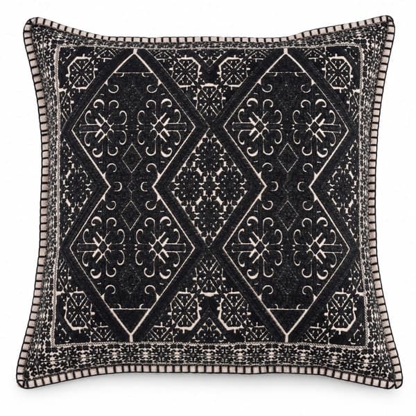 Heritage Noir Embroidered Velvet Cushion Cover