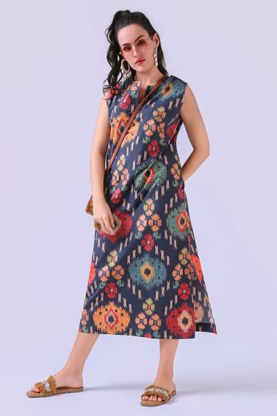 Aurelia Ikat Column Dress