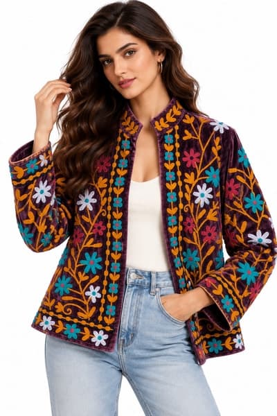 Vivienne Flora Suzani Velvet Jacket