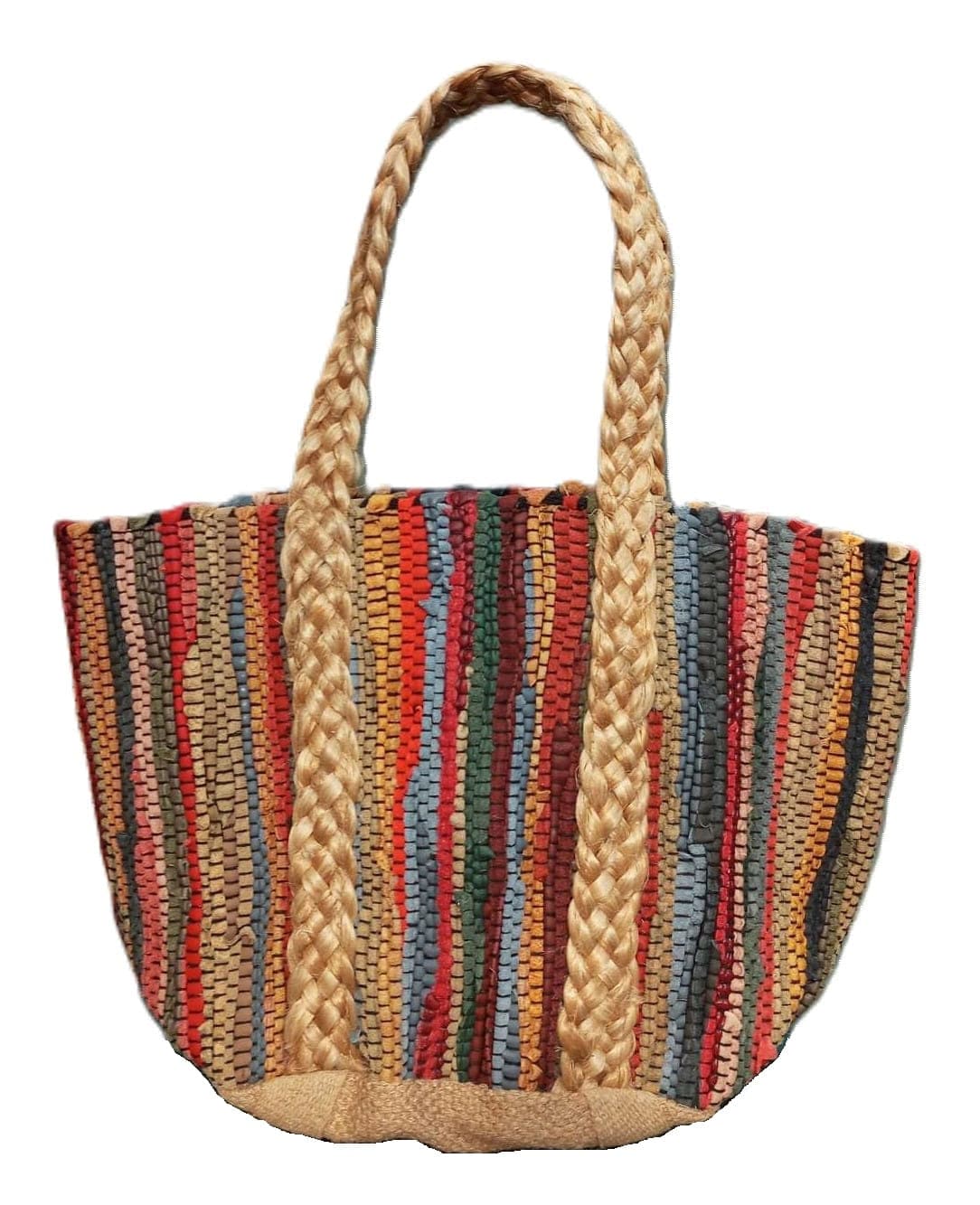 Multi Color Leather Beach Bag