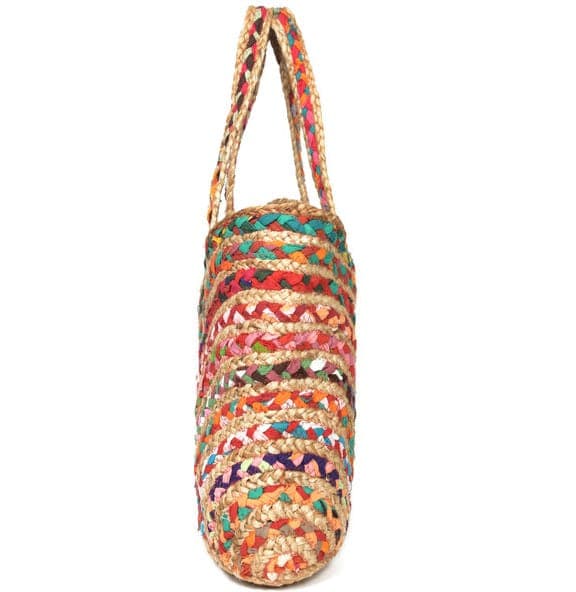 Trendy Cotton Jute Beach Bag