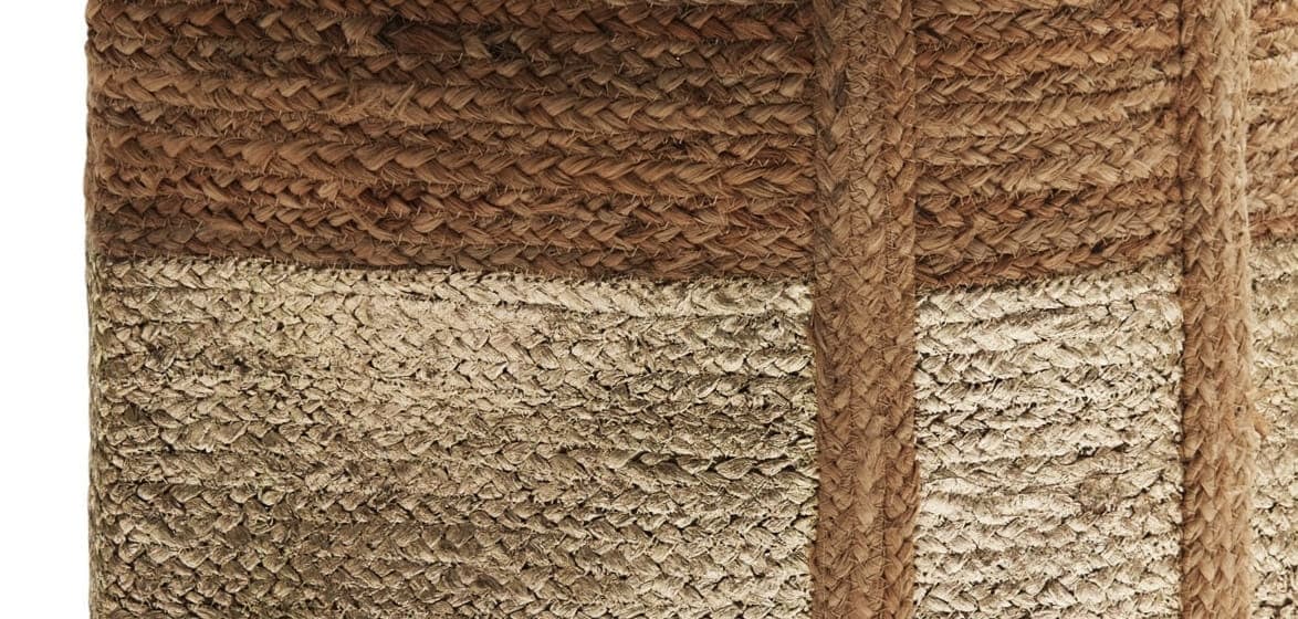 Gold and Natural Rope Jute Basket