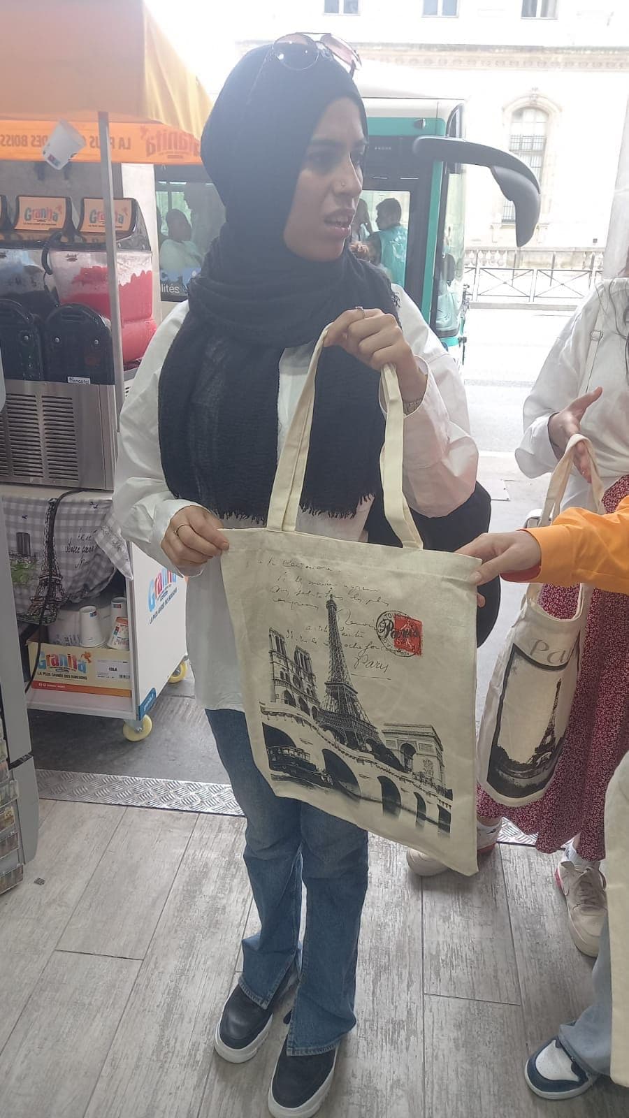 Eiffel Print Cotton Tote 