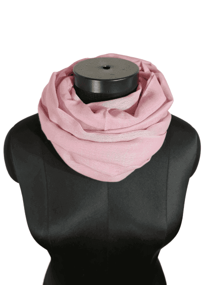 Cashmere - silk scarf in light pink and white